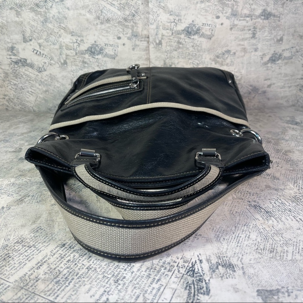 Nine West Black Shoulder Bag Classic Everyday Purse Silver Hardware - Picture 6 of 14